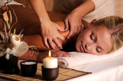woman getting a massage